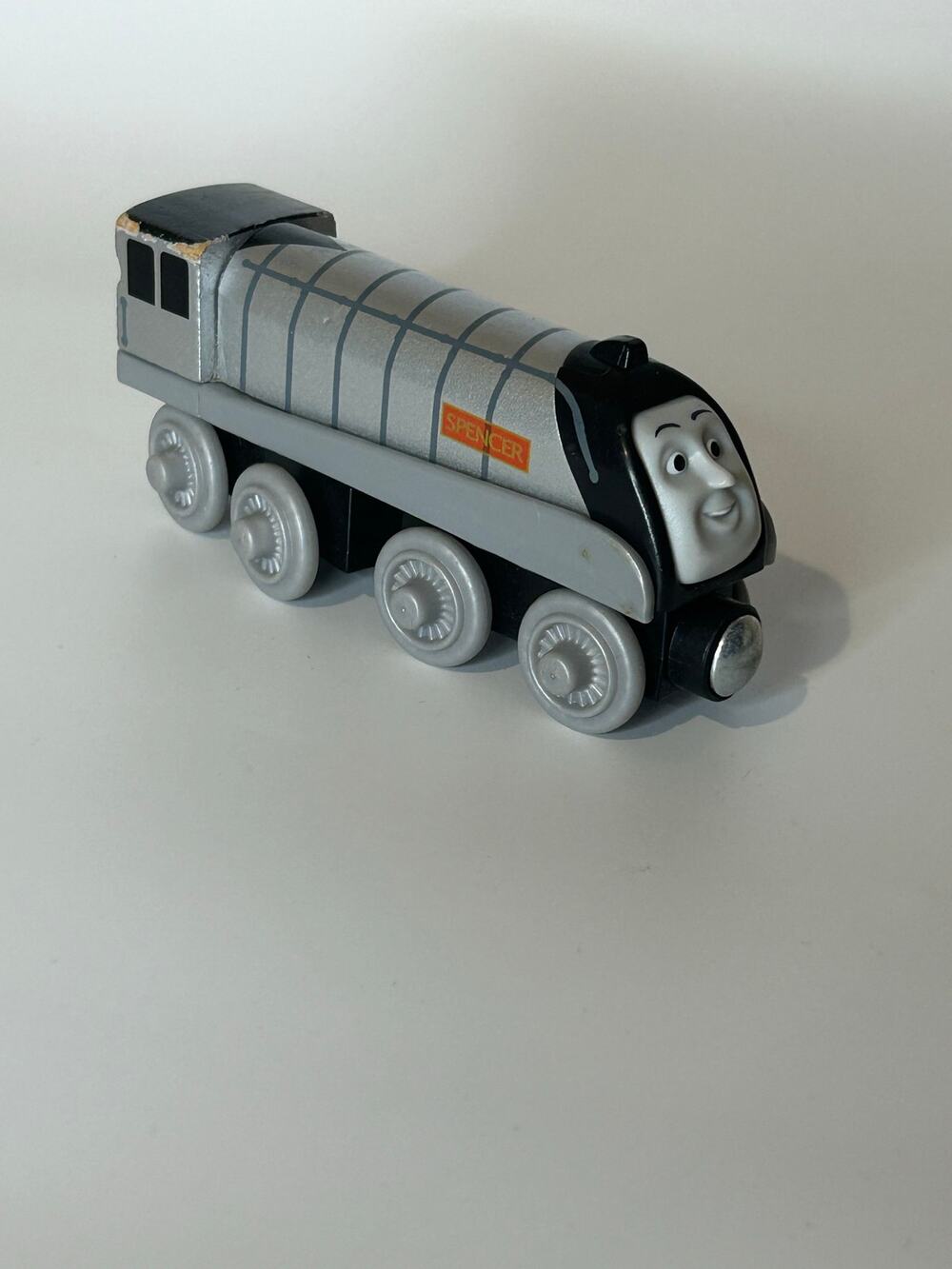 Thomas Wooden Railway Spencer Train Engine Y4074 Silver Fisher Price Wood Toy